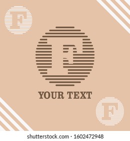 F Initial logo template vector