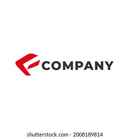 F Initial Wing of Birds Eagle Falcon Logo Vector 