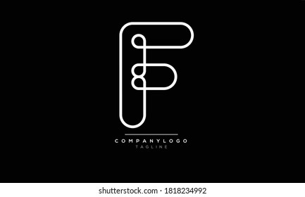 F initials monogram letter text alphabet logo design
