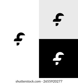 f intial monogram vector icon illustration
