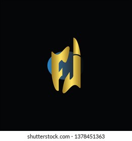 F J abstract logo design vector