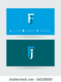 F & J Letter logo design vector element