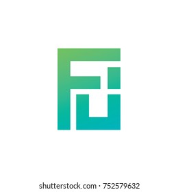 F and J letter logo design template