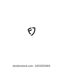 F J Letter vector logo design