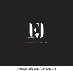 F J letters Joint logo icon vector for business card and corporate identity.