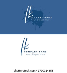 F K FK Initial letter handwriting and signature logo. Beauty vector initial logo .Fashion, boutique, floral and botanical