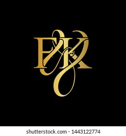 F & K / FK logo initial vector mark. Initial letter F&K FK luxury art vector mark logo, gold color on black background.