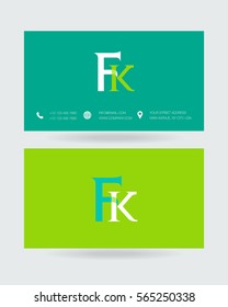 F & K Letter logo design vector element