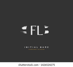 F L FL Beauty vector initial logo, handwriting logo of initial signature, wedding, fashion, jewerly, boutique, floral and botanical with creative template for any company or business.