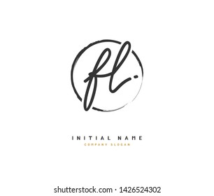 F L FL Beauty vector initial logo, handwriting logo of initial signature, wedding, fashion, jewerly, boutique, floral and botanical with creative template for any company or business.