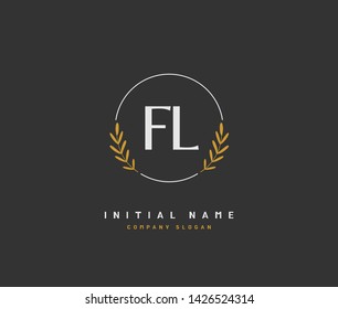 F L FL Beauty vector initial logo, handwriting logo of initial signature, wedding, fashion, jewerly, boutique, floral and botanical with creative template for any company or business.