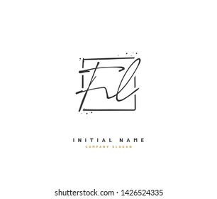 F L FL Beauty vector initial logo, handwriting logo of initial signature, wedding, fashion, jewerly, boutique, floral and botanical with creative template for any company or business.