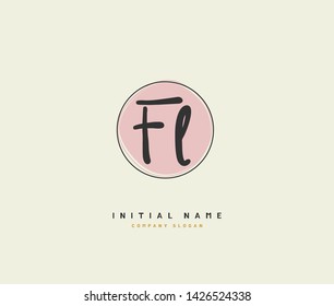 F L FL Beauty vector initial logo, handwriting logo of initial signature, wedding, fashion, jewerly, boutique, floral and botanical with creative template for any company or business.