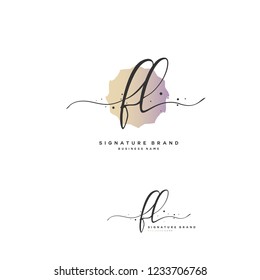 F L FL Initial logo template vector