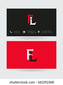 F & L Letter logo design vector element