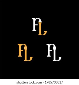 F L letter logo vector design