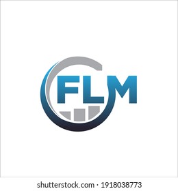 f concepto de logotipo de l m para la gestión de los diseños de logotipos de empresas