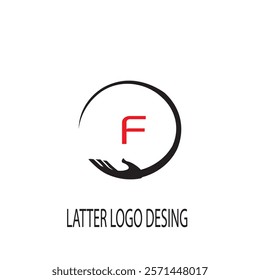 f latter logo and vector