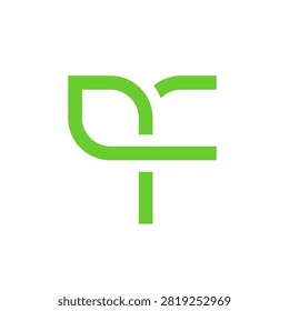 F leaf creative simple logo design