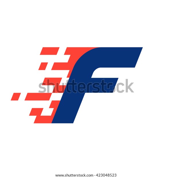 F letter with abstract checkered flag.\
Vector design template elements for your race sportswear, app icon,\
corporate identity, labels or\
posters.