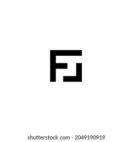 F letter abstract design line minimalist graphic logo template