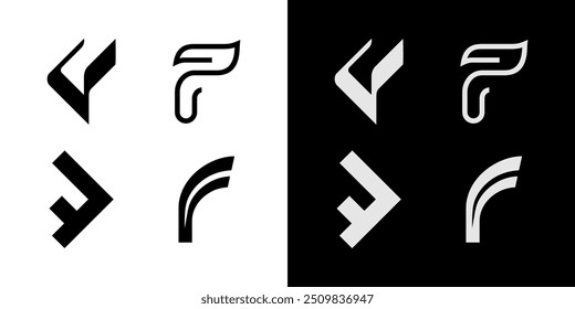 F letter abstract icon logo vector. Business logo design modern concept