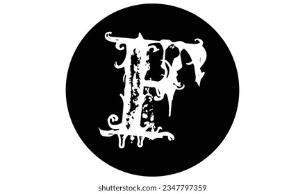 F letter Abstract logo template - circle F sign vector	