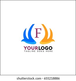 F letter abstract logo vector. Creative brand identity