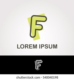 F Letter Abstract Vector Logo Design Template. Creative Typographic Concept Icon