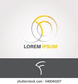 F Letter Abstract Vector Logo Design Template. Creative Typographic Concept Icon