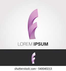 F Letter Abstract Vector Logo Design Template. Creative Typographic Concept Icon