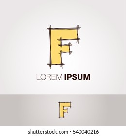 F Letter Abstract Vector Logo Design Template. Creative Typographic Concept Icon