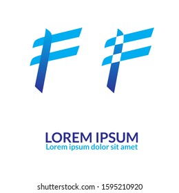 F letter Alphabet logo vector web icon template. suitable for business, company and others activities