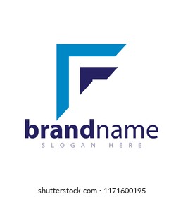 F Letter Arrow Abstract Logo stock template