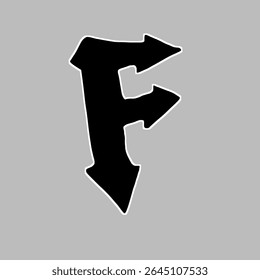 F LETRA SETA MANUSCRITO LOGOTIPO VETORIAL