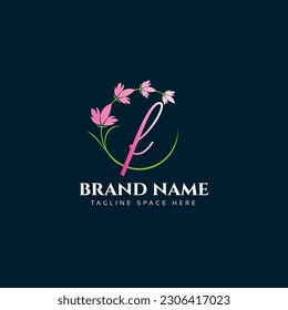 F letter beauty logo vector illustration design