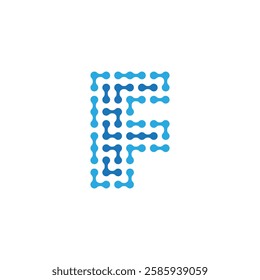 F letter cells icon logo design illustration