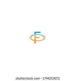 F Letra círculo logo, letra concepto F + círculo icono