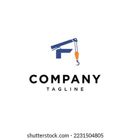 F Letra craneVector icono del logotipo Template.eps
