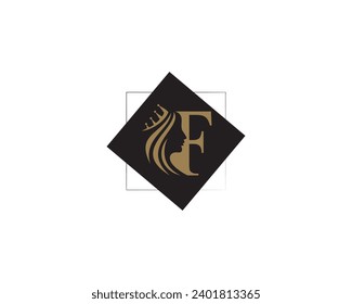 Elemento de diseño de logotipo creativo de letra F