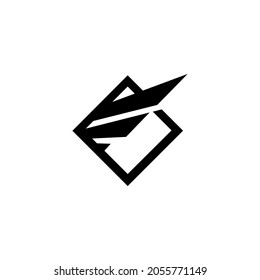 F Letter falcon logo simple clean and elegance