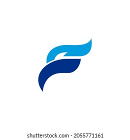 F Letter falcon logo simple clean and elegance