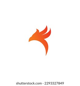 F Letter falcon logo simple clean and strong