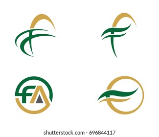 F Letter Faster Logo Template vector icon illustration design