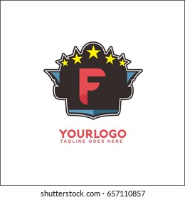 F Letter Fight boxing sport typography, t-shirt graphics, brand vector illustration.