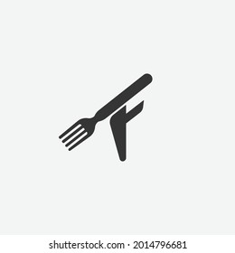 F Letter Fork Combination Logo Icon Stock Vector (Royalty Free ...