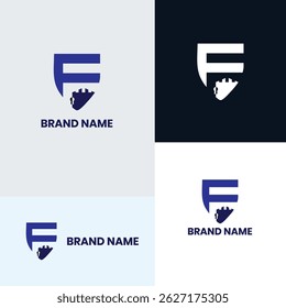 F Letter Fortress Logo – Safe and Strong Branding Symbol