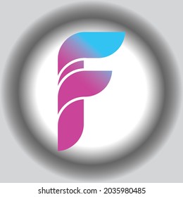 f letter gradient logo design