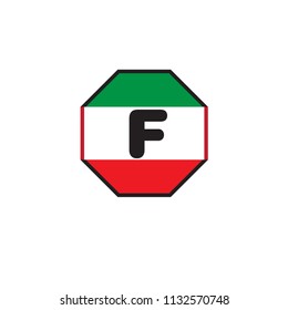 F Letter Hexagon Logo