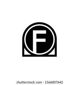 F Letter Icon Design with circle. Abstract Circle Letter F Creative Business Alphabet Logo Icon Design.